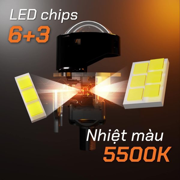 Độ Đèn bi led Wofl light new arrival