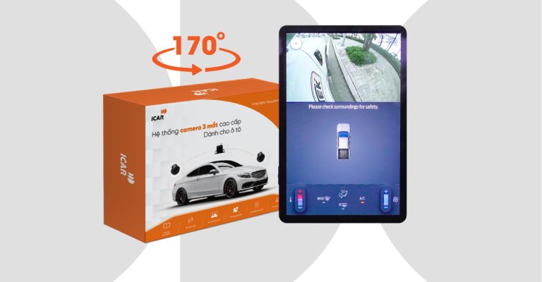 Camera 3 mắt ICAR Elliview Y5 Basic 170 độ cho góc quan sát rộng toàn cảnh tối ưu cho chủ nhân xế hộp