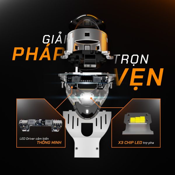 Lắp đặt Đèn bi led Ember Aozoom chĩnh hãng